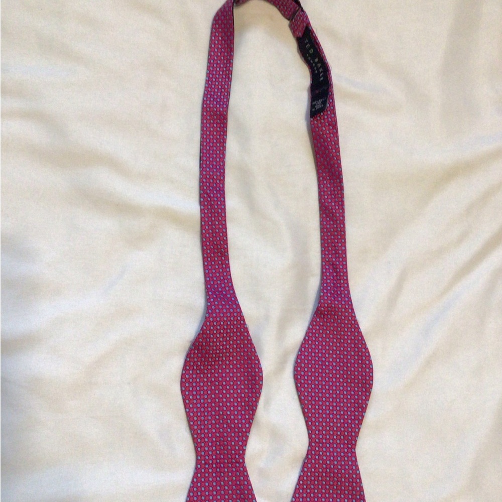 Ted Baker pink polka dot bow tie